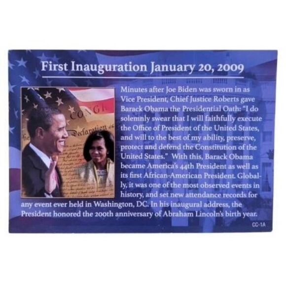 Bradford Exchange Obama Pin & Coin Set LE #0405 2009–2017 w/ COA Collectible - Picture 9 of 10